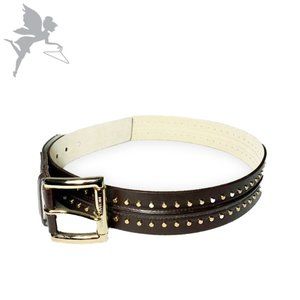 MICHAEL KORS Vegan Leather Studded Wide Belt